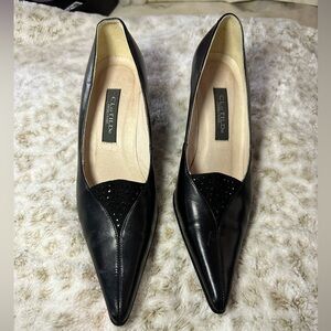 Clotilde Black Wedge Shoes Size 38